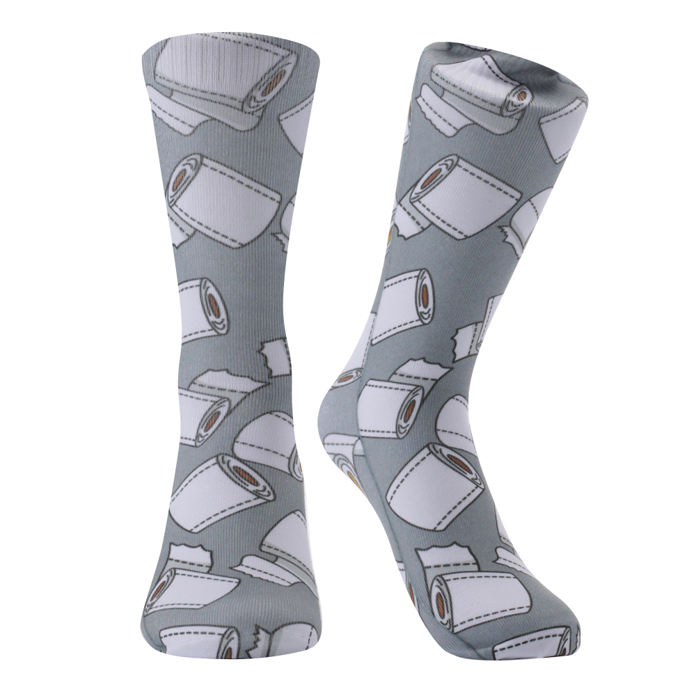 Toilet Paper Socks 3D Printing Crew Sock